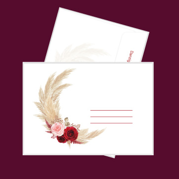 Briefumschläge für eine Hochzeit im Boho-Style